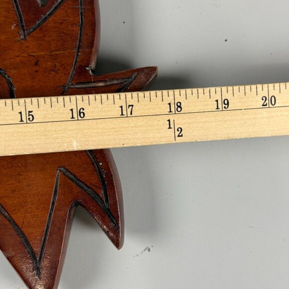 Hand-Carved Wooden Pineapple Serving Tray With Tropical Art Design - Picture 5 of 6